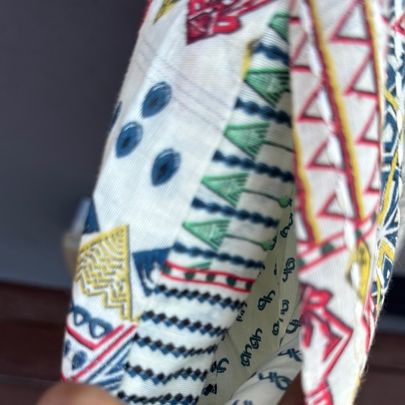 Multicolor Geometric Patterned Long Coat - Picture 7 of 7